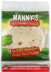 MANNY'S tortilla à la farine format taco souple 