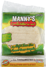 MANNY'S® Corn Tortilla Soft Taco Size