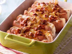 Baked Chili Hot Dogs